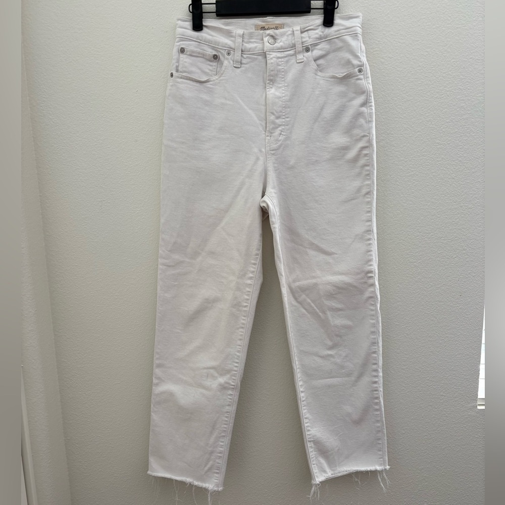 Madewell Women’s The Perfect Vintage Straight Jean In Tile White  Size 28T